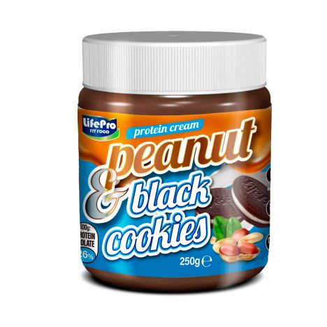 LIFE PRO FIT FOOD PROTEIN CREAM PEANUT BLACK COOKIES 250G